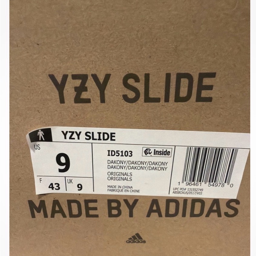 Adidas Yzy Slide Box Only